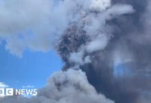 Indonesia's Lewotobi Laki-laki mountain spews a huge column of ash