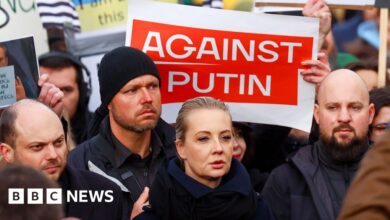 Yulia Navalnaya and the Russian opposition took to the streets in Berlin