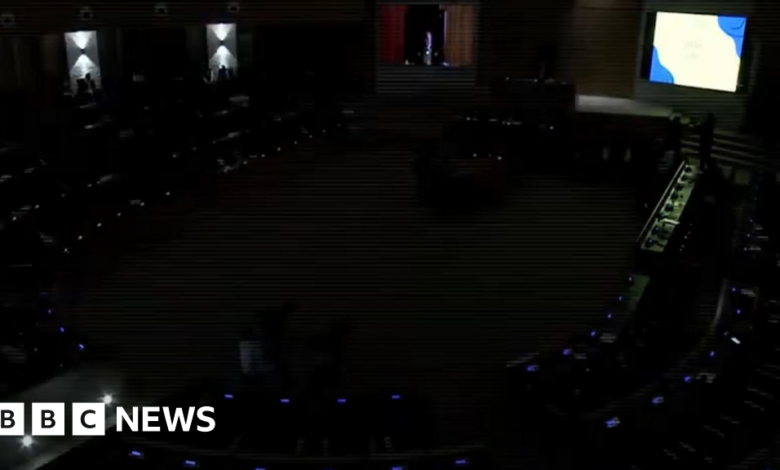 Zimbabwe's parliament suffered a power cut during Mthuli Ncube's budget speech