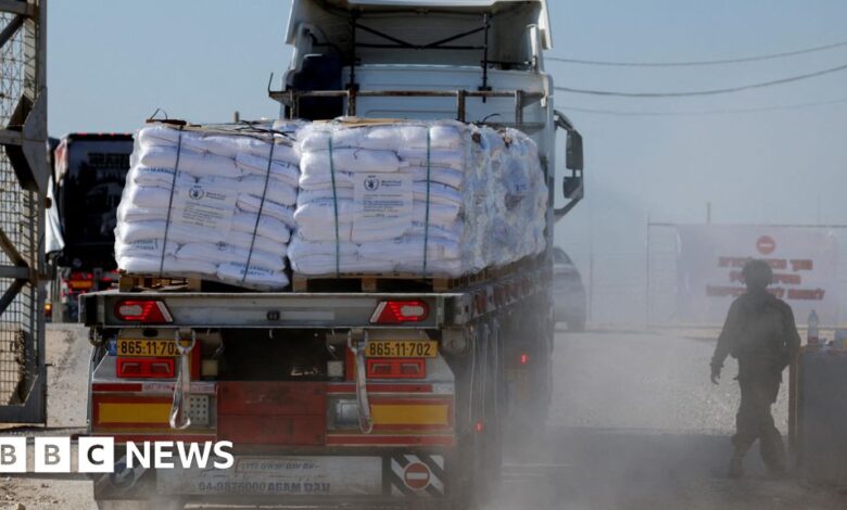 UN agency Unrwa said nearly 100 aid trucks in Gaza were heavily looted