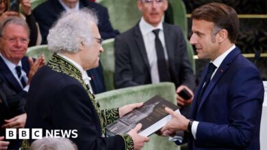 Dictionary of the French Academy awarded to President Macron