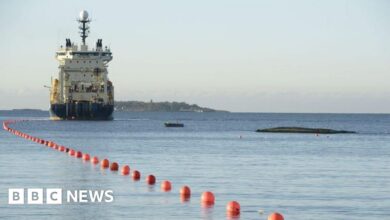 The undersea fiber optic cable between Germany and Finland was cut