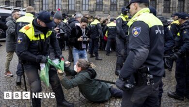 Dozens of people were arrested after protesters defied the mayor's ban