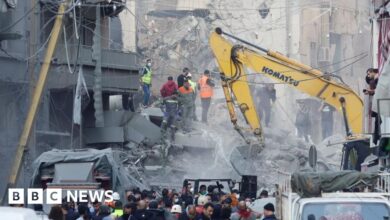 Central Beirut residential building hit by massive Israeli airstrikes