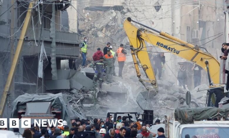 Central Beirut residential building hit by massive Israeli airstrikes