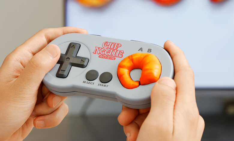 Cup Noodle Controller Has a Shrimp Button