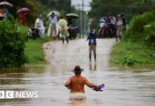 Hundreds of villages in Honduras were isolated because of the rain