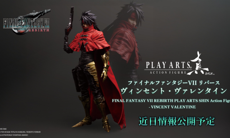 Final Fantasy VII FFVII Rebirth Vincent Valentine Play Arts Shin action figure teaser