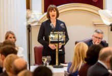 Chancellor Rachel Reeves during her Mansion House speech