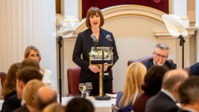 Chancellor Rachel Reeves during her Mansion House speech