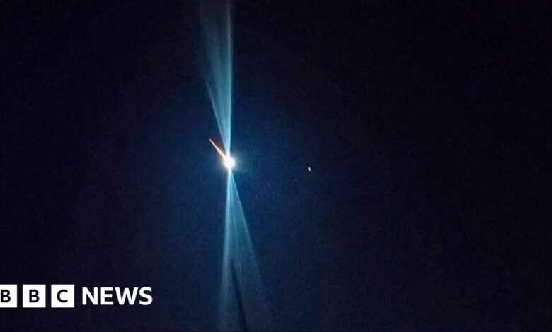 The asteroid lights up the sky over eastern Russia