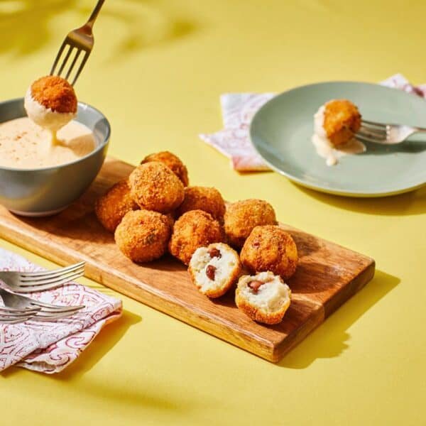Recipe of the day: Fried mielie-meal and bean balls with cheese sauce